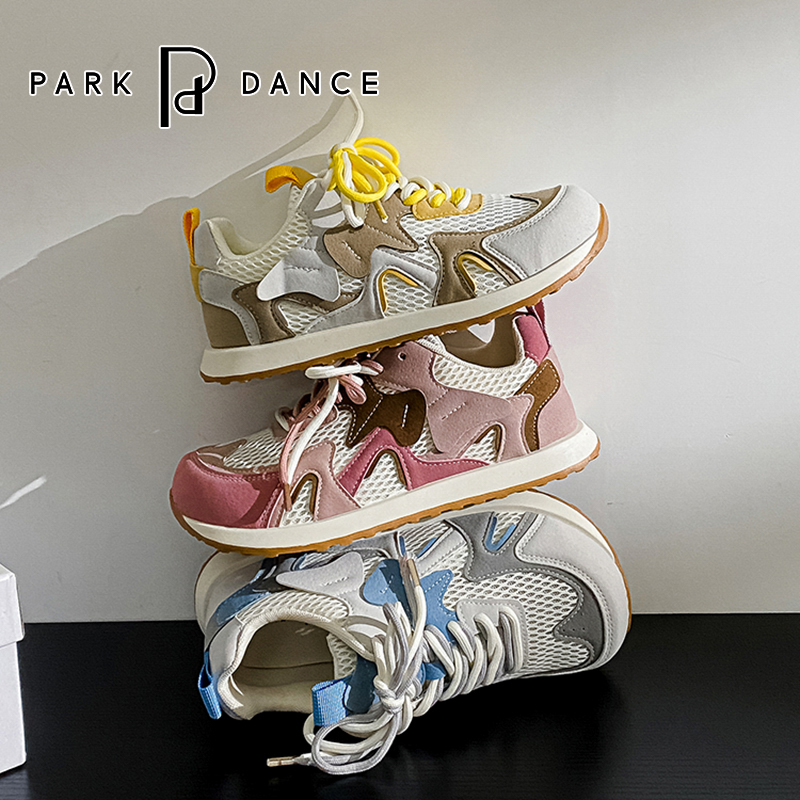 Park dance德训鞋休闲透气网面单鞋新款鞋带德训鞋官方正版