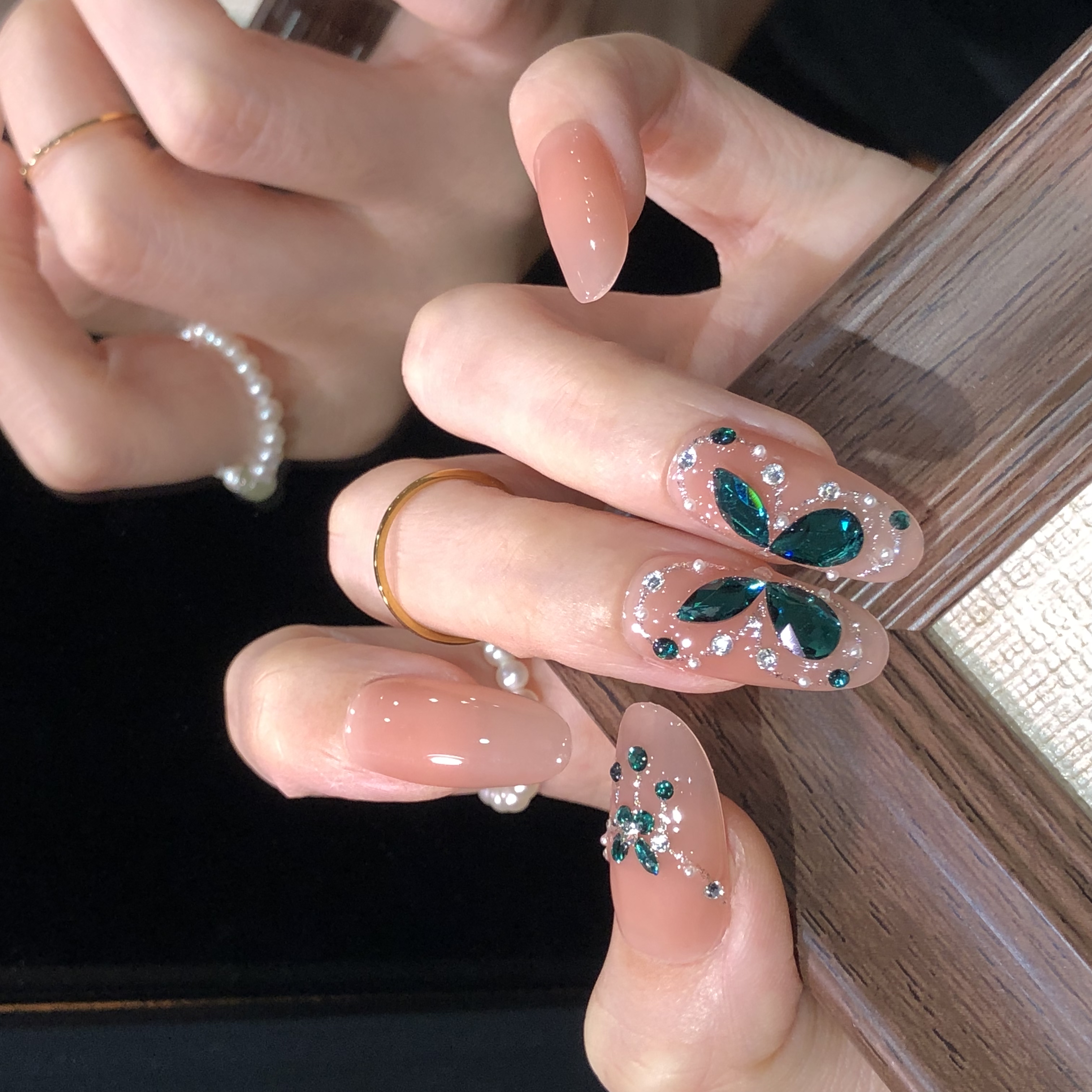 喵公子【230万mini】【施家华子钻】纯手工穿戴甲可拆卸美甲光疗甲