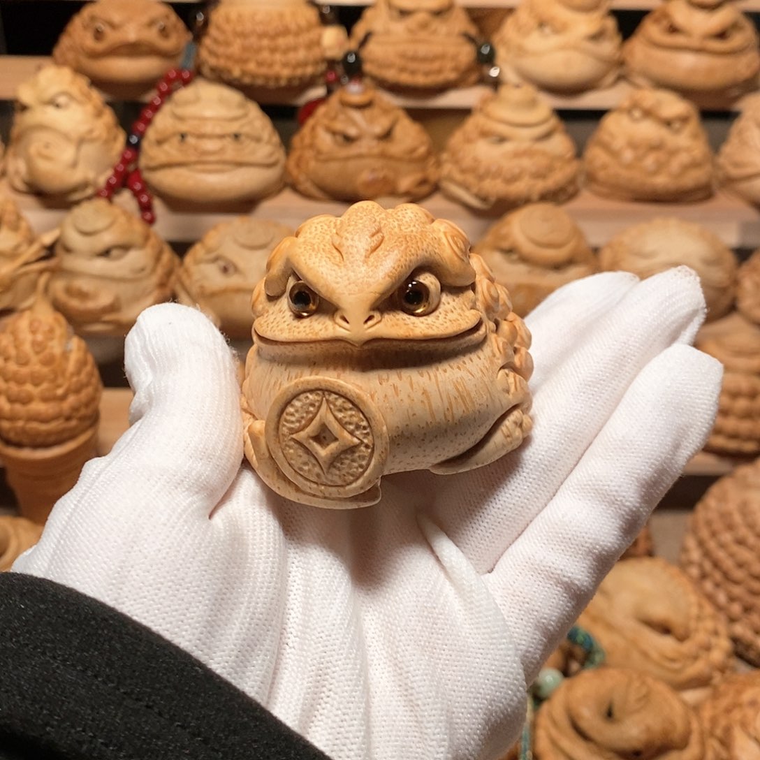 竹尼****球竹根雕金蟾竹根雕