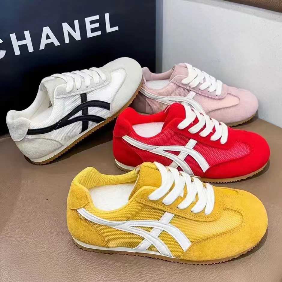 网面德训鞋女鞋2025夏季新款平底阿甘鞋轻便透气软底休闲运动网鞋