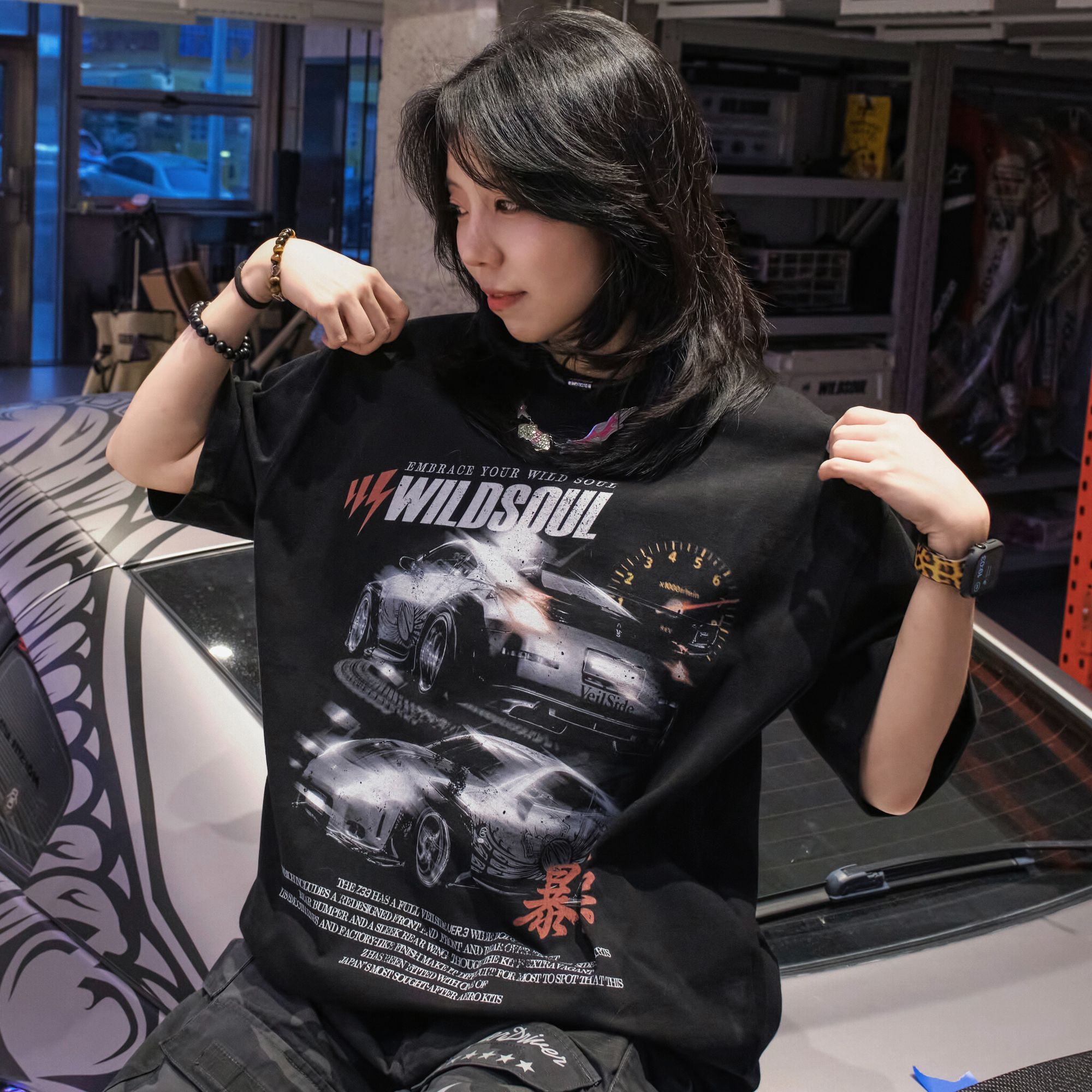 WILDSOUL-350Z妮可同款-直喷T恤礼盒包装300克纯棉圆领短袖夏季