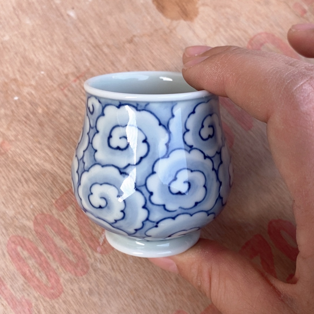 瓷片景德镇手绘青花杯