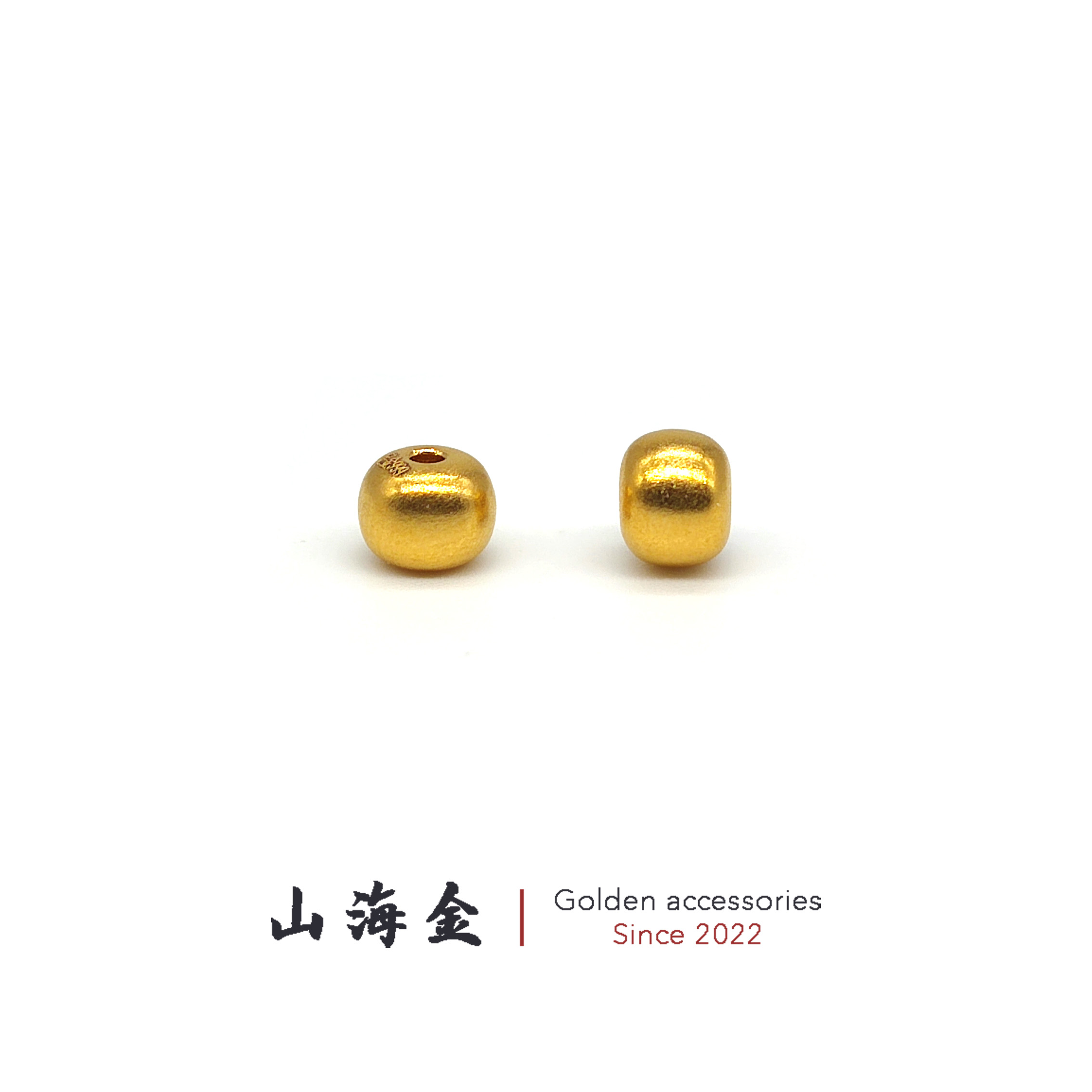 山海金 999足金 苹果珠