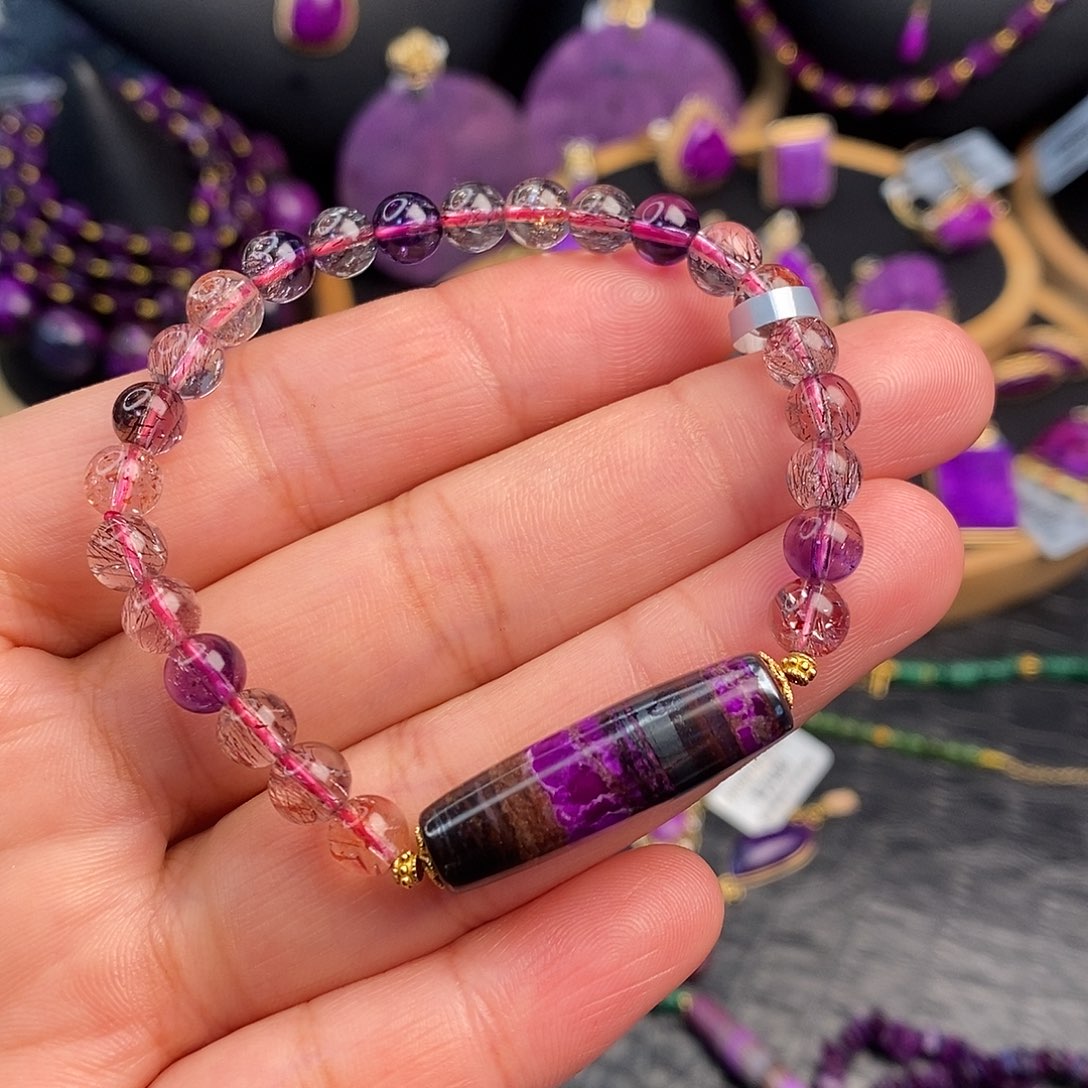 苏纪石（舒俱来）手链18K金镶嵌