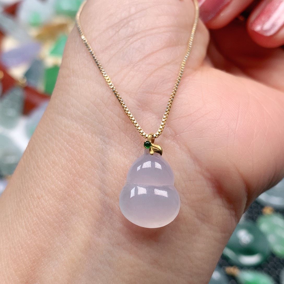 【闪购商品】翡翠吊坠(不含链)18K金镶嵌