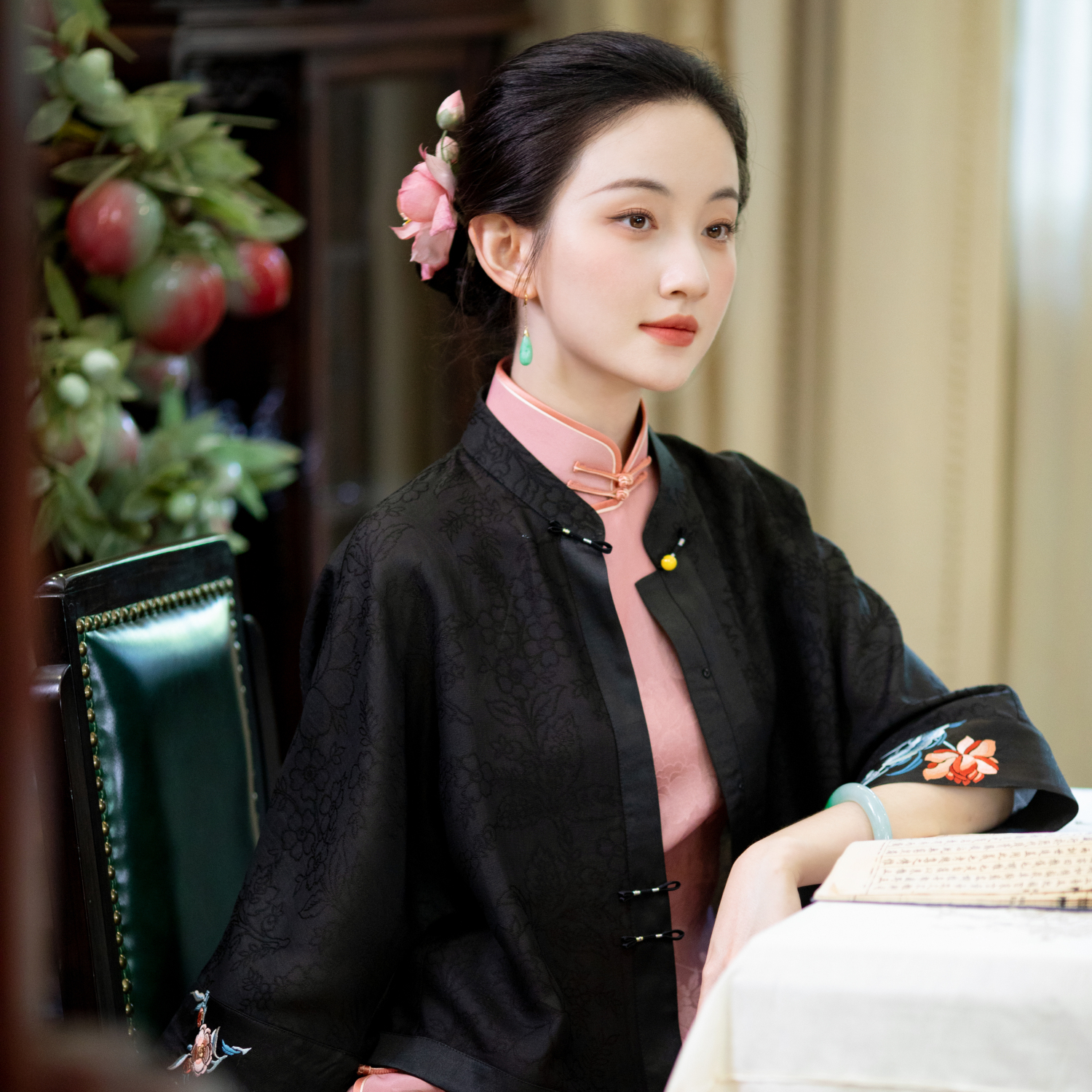 梦绾知墨丨一城风絮丨夏季真丝香云纱新中式上衣绣花国风盘扣外套