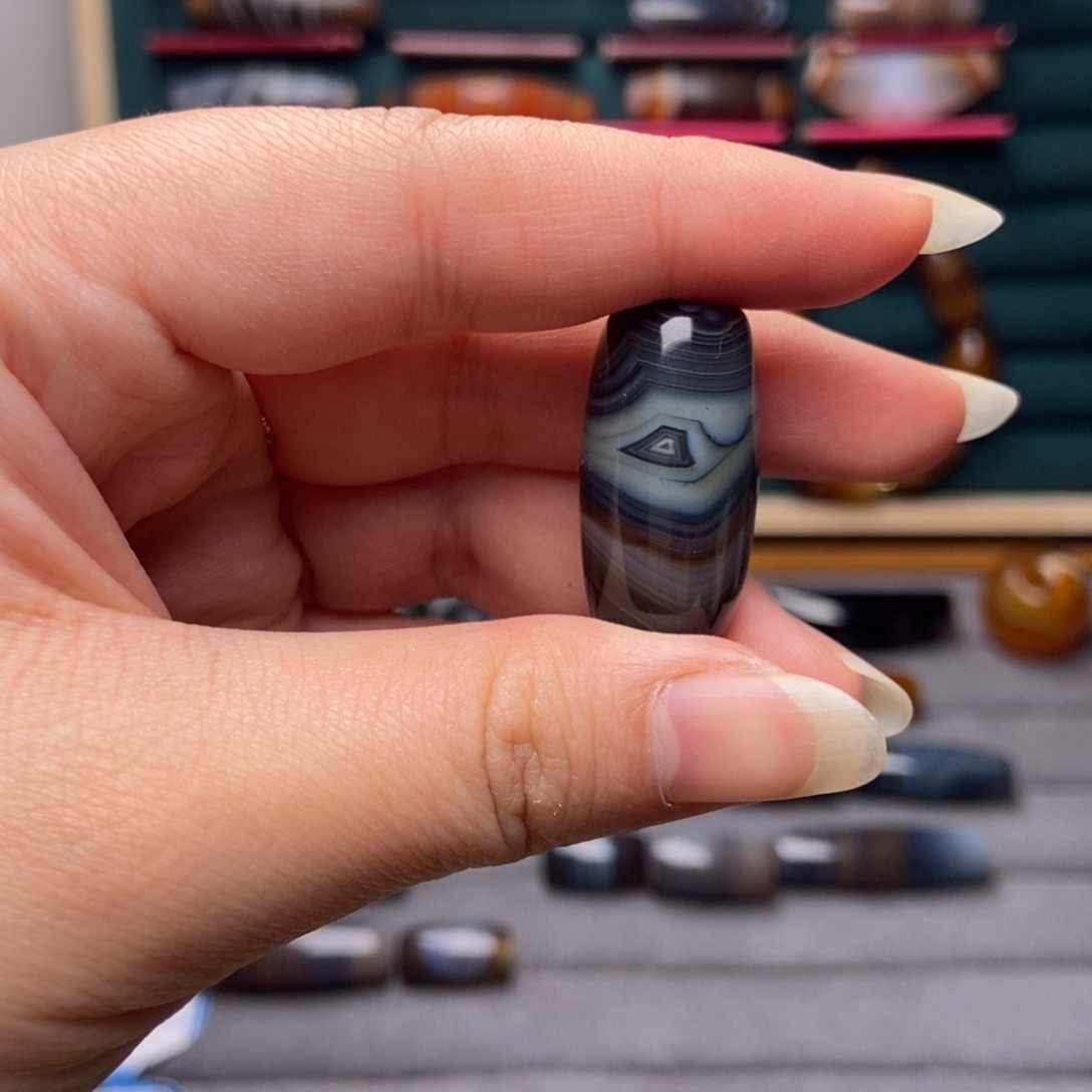 烟***火玛瑙/玉髓合金颈饰