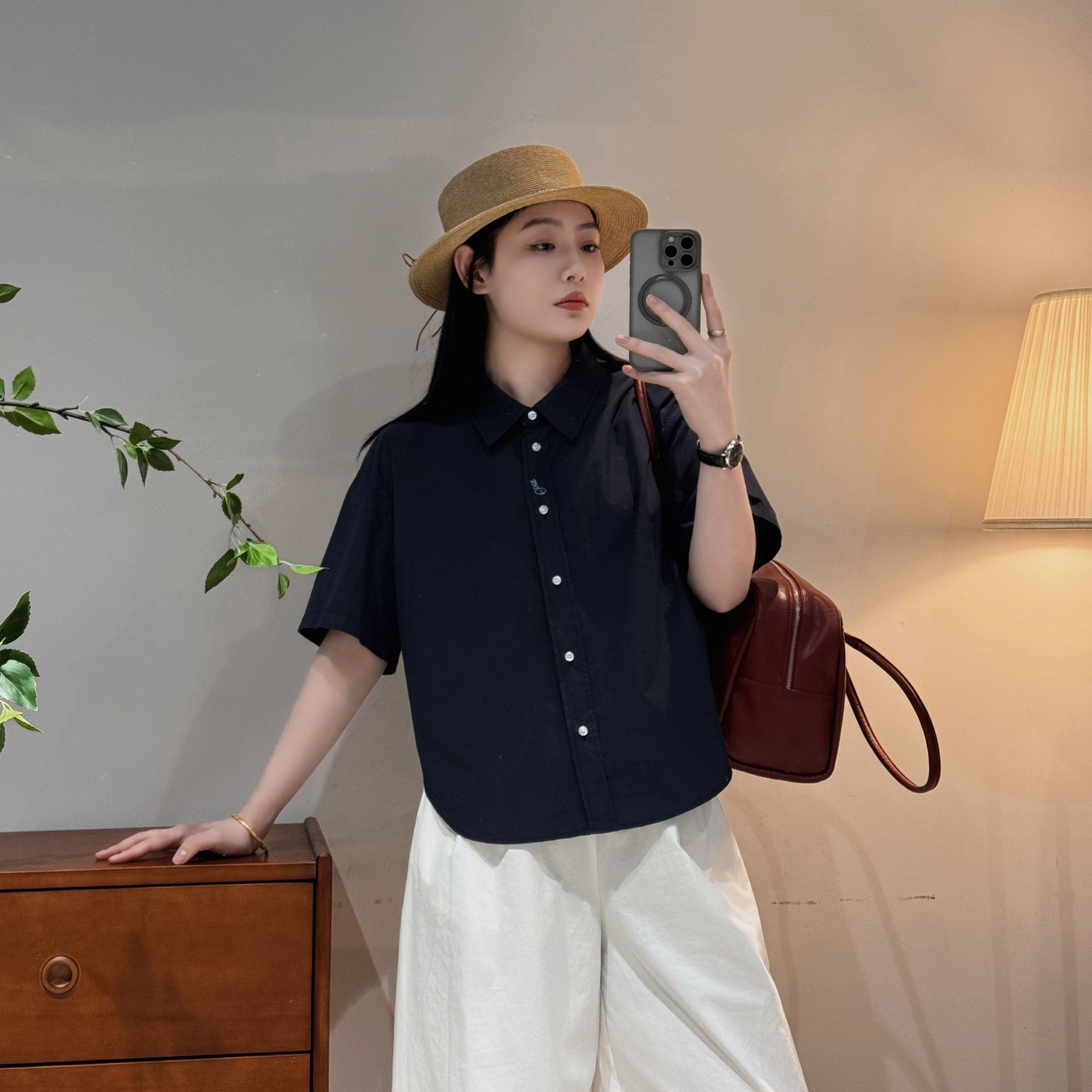 今婷衬衫女2025新款爆款洋气外穿薄款开衫上衣夏季衬衣-M25214301