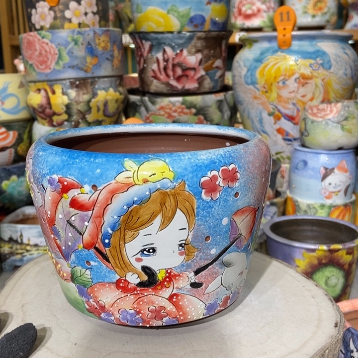 红陶景德镇艺术手绘作品