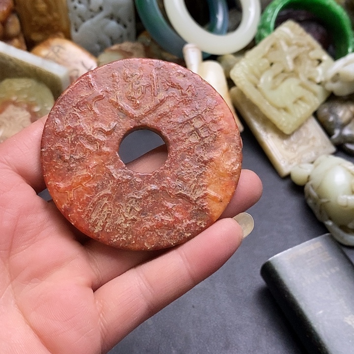 点***斋吊坠白玉菩提挂件