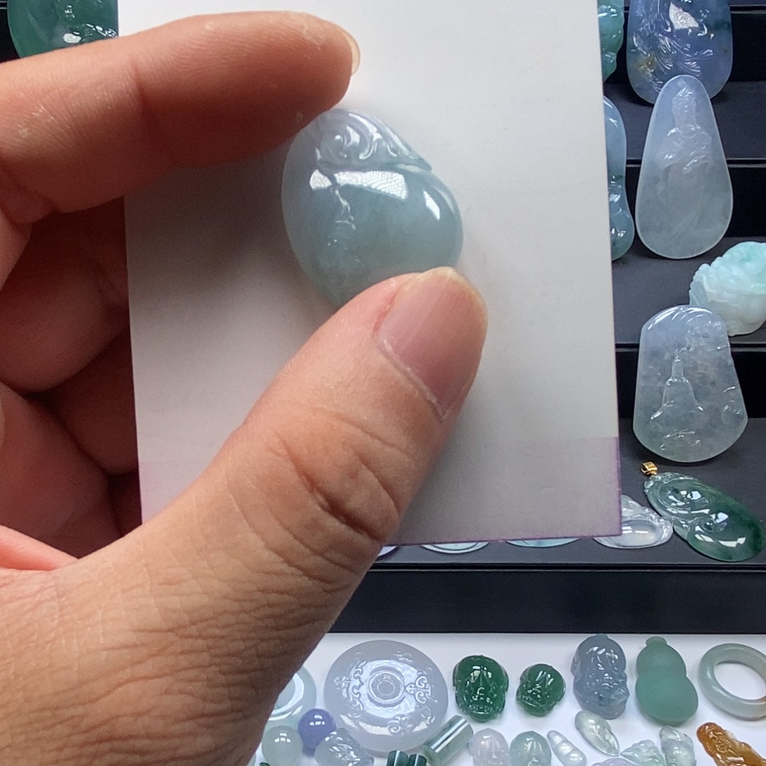 翡翠未镶嵌吊坠(不含链)翡翠钱袋