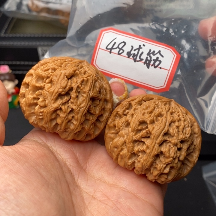 文玩核桃把件跟**呢48球筋