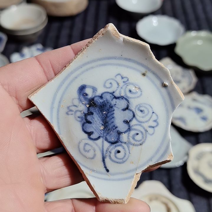 瓷片青花影青杯垫标夲