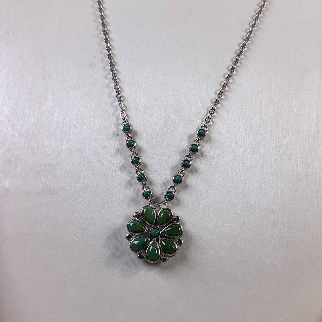 绿松石银S925镶嵌珠宝奇石