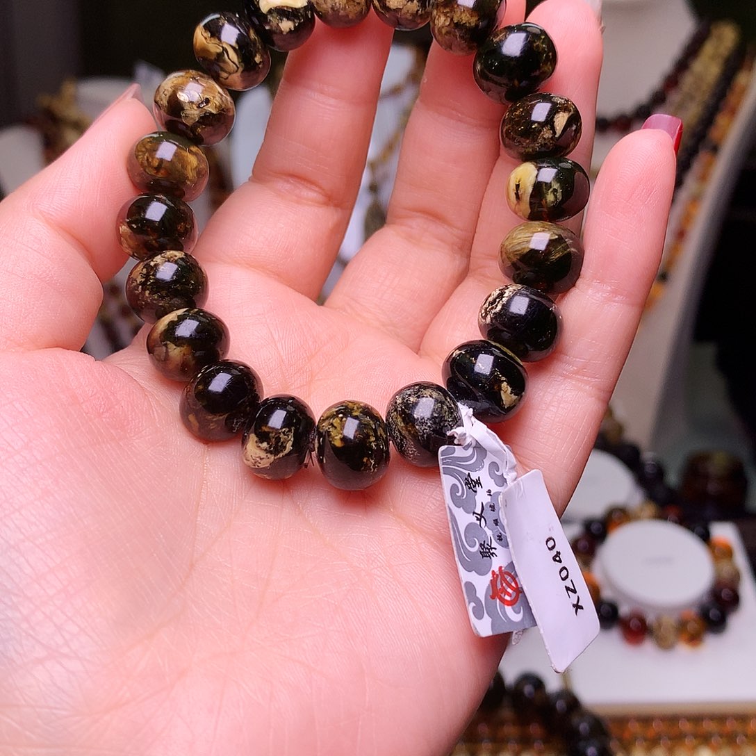 琥珀手链未镶嵌最****1琥珀