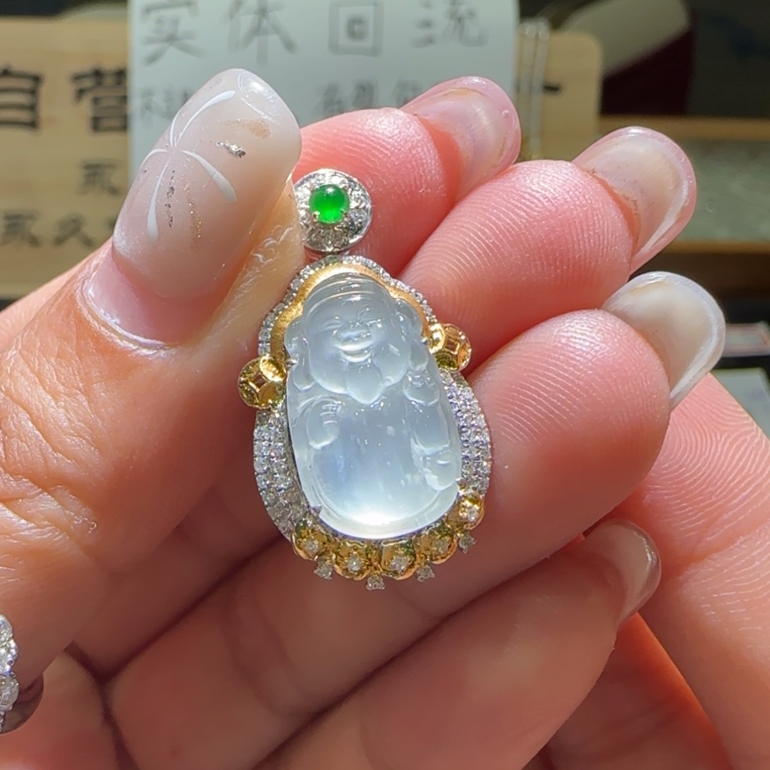 【闪购商品】翡翠颈饰18K金镶嵌缅甸