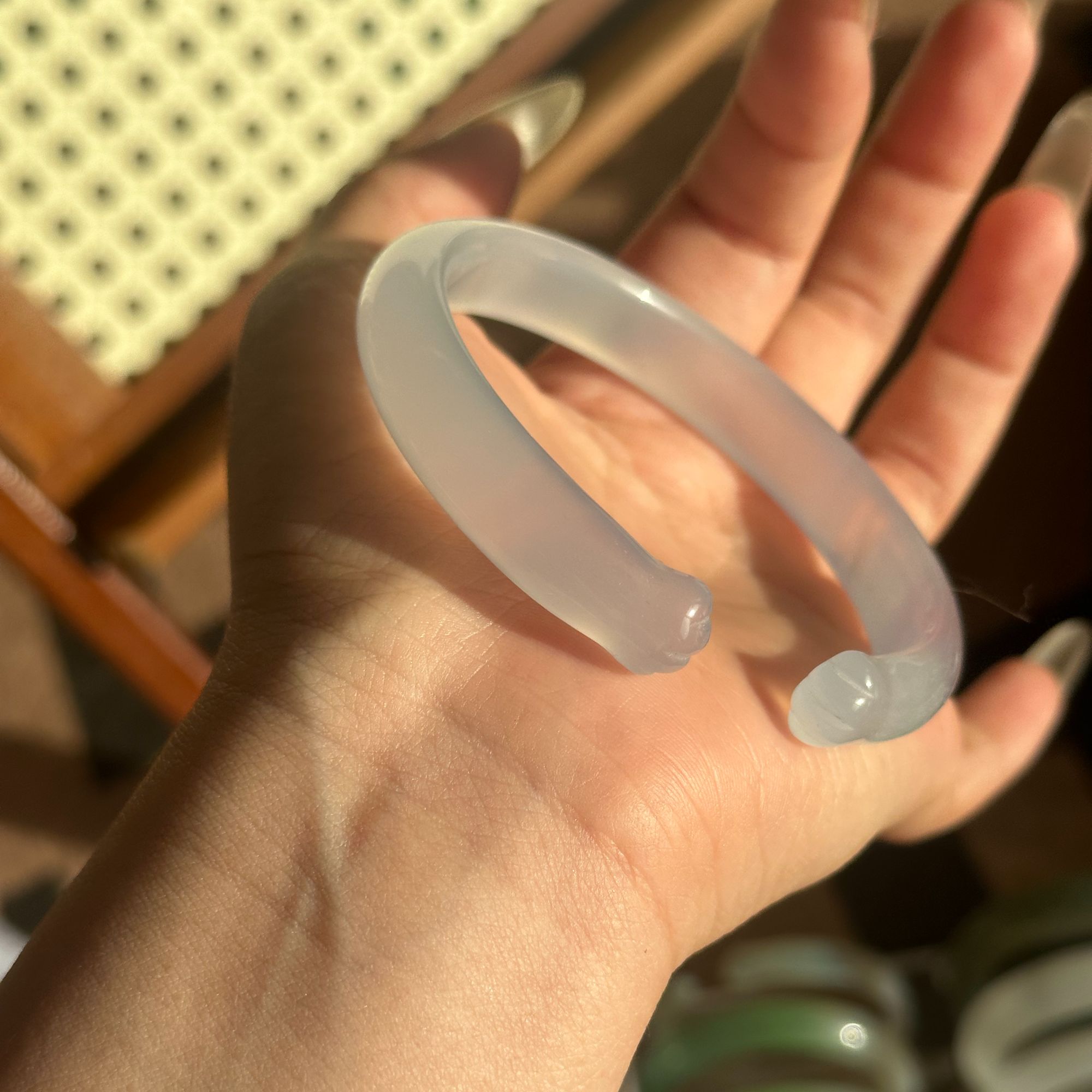 天然玉髓手镯，猫猫镯、库里蓝、远山黛