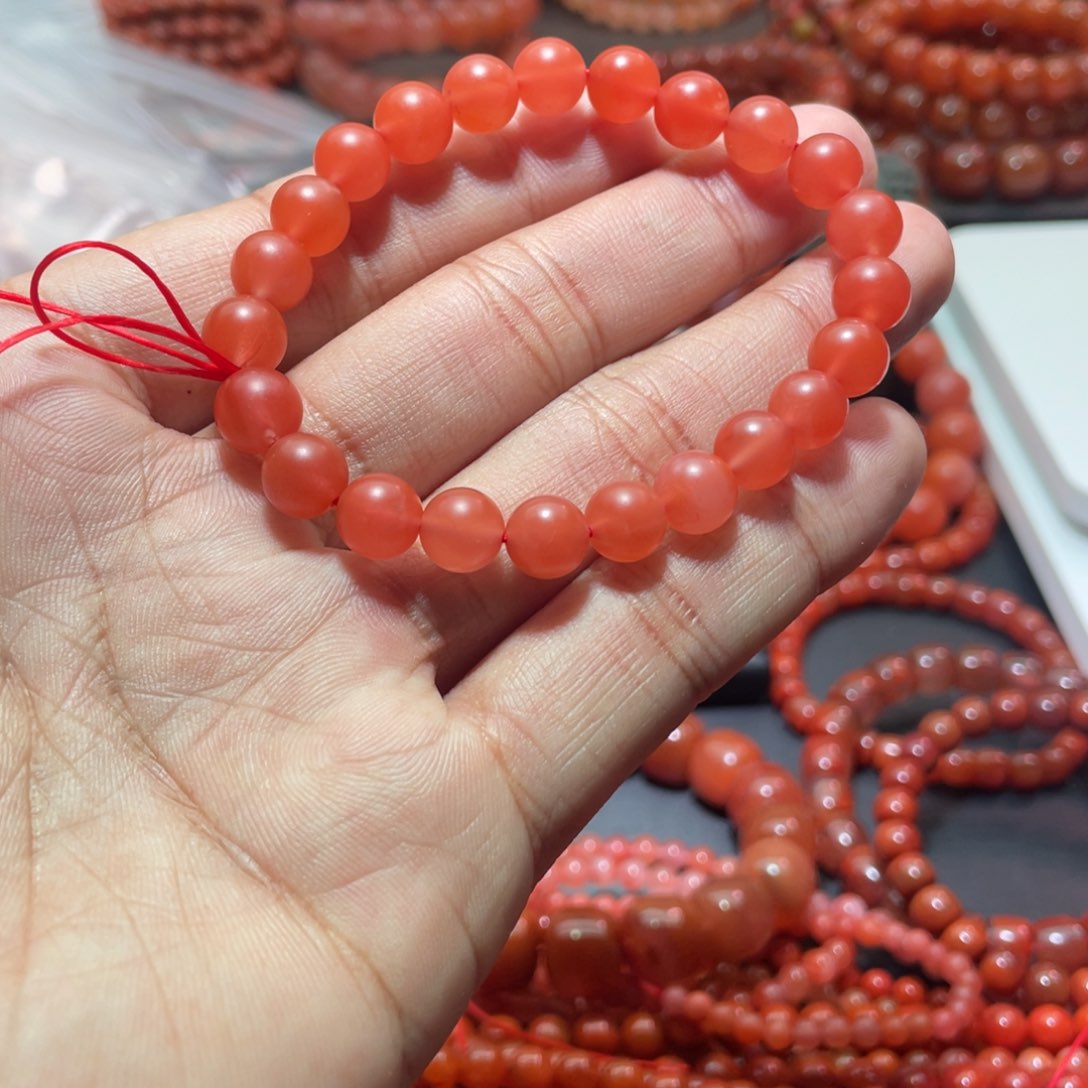 南红玛瑙手链未镶嵌
