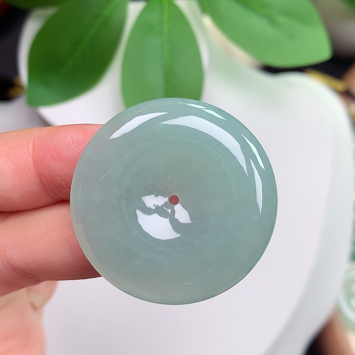 颈饰未镶嵌翡翠平安扣 32.7x6.2mm