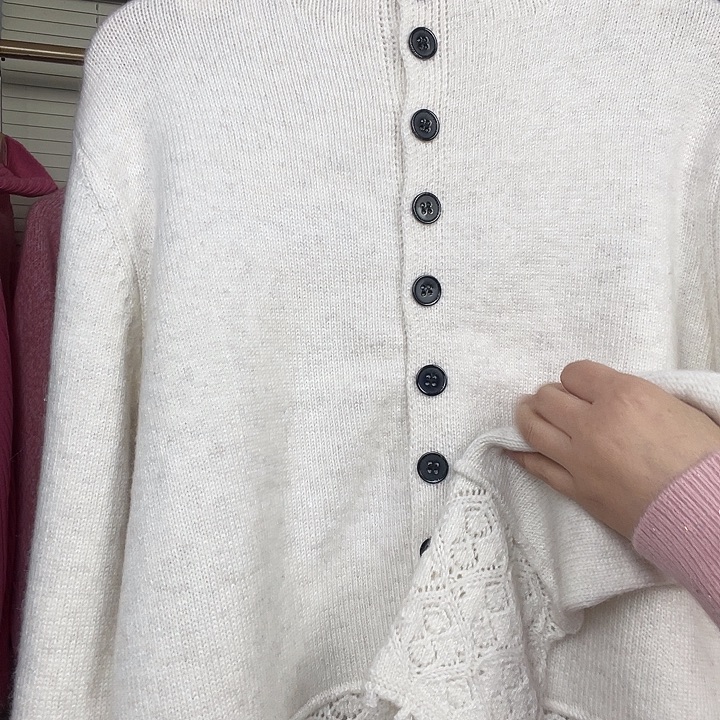 醋酸浣熊开衫毛衣