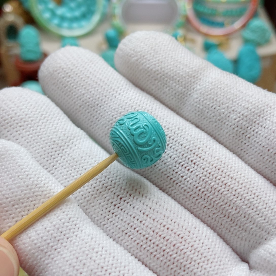 绿松石珠子未镶嵌