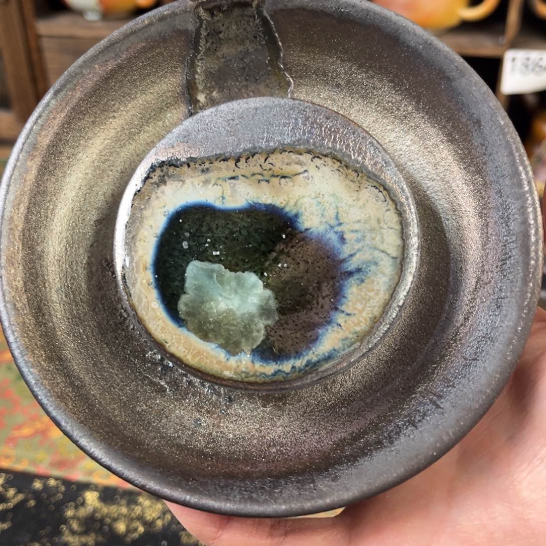 摆件柴烧茶器铁胎壶承