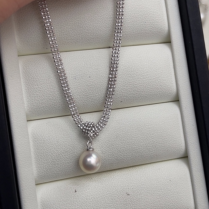 颈饰银S925镶嵌海水珍珠
