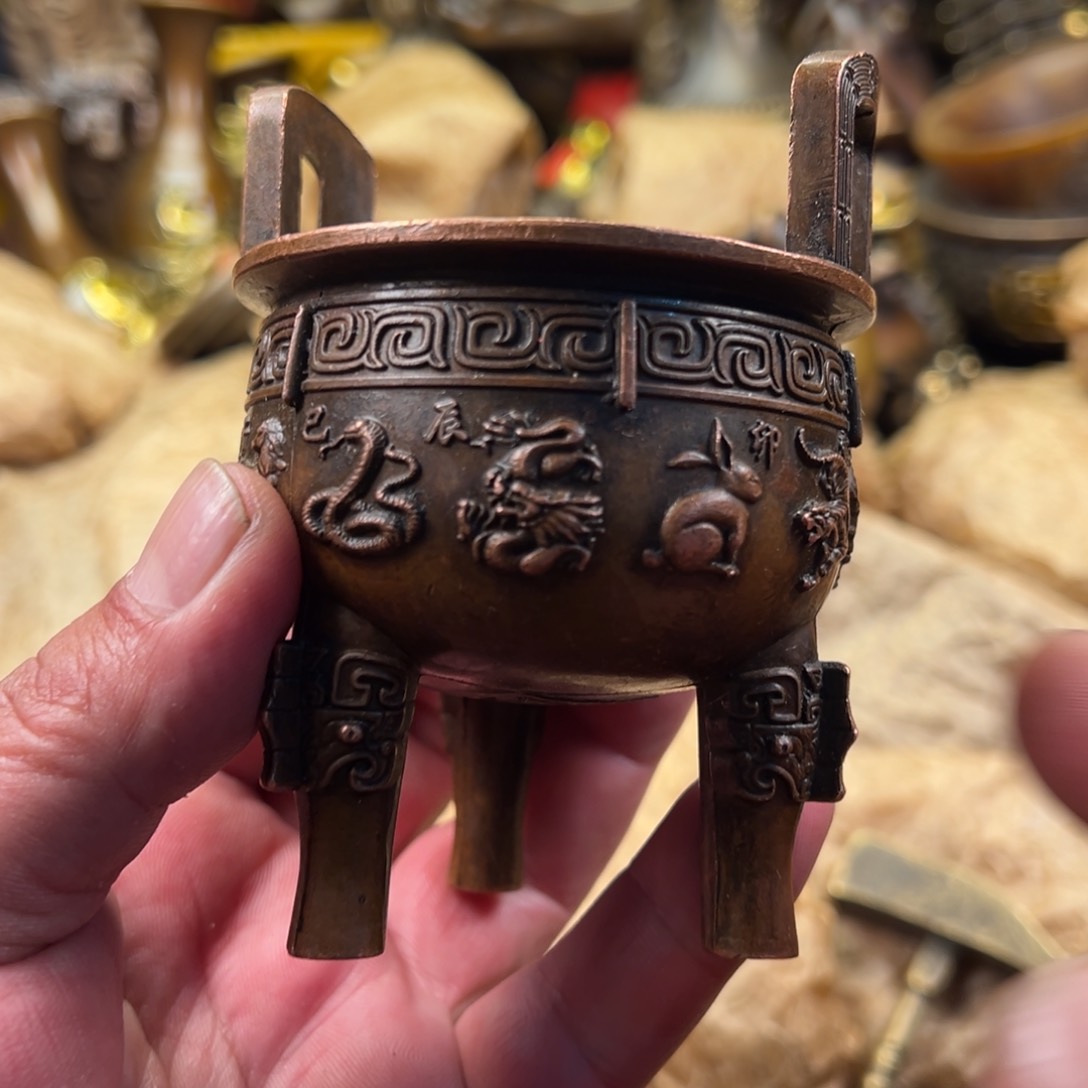 茶壶香炉铜器摆件