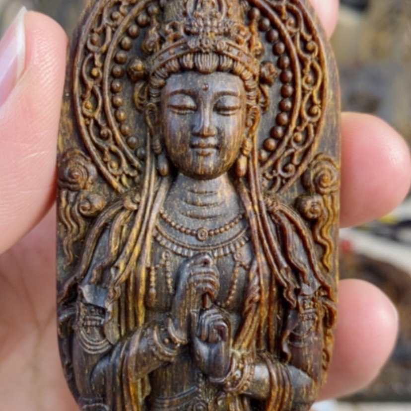 【闪购商品】木芽庄合十观音配养香罐