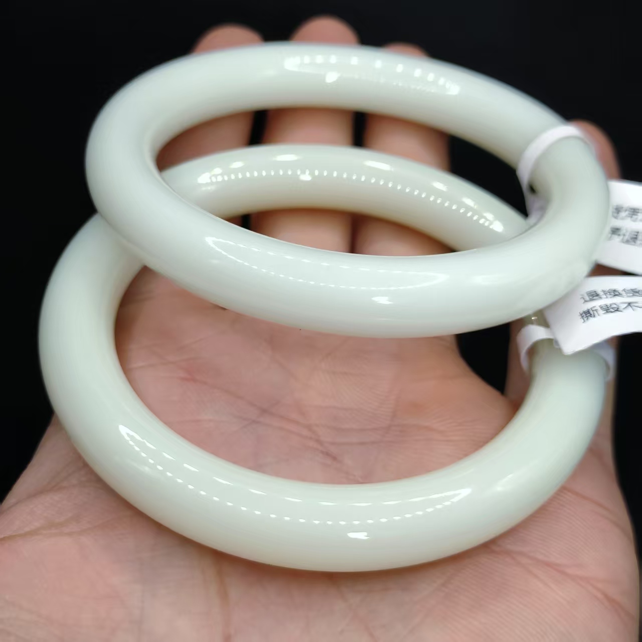 【龙龙严选】和田玉圆条手镯XD【多样性发其一】圈口52-62mm