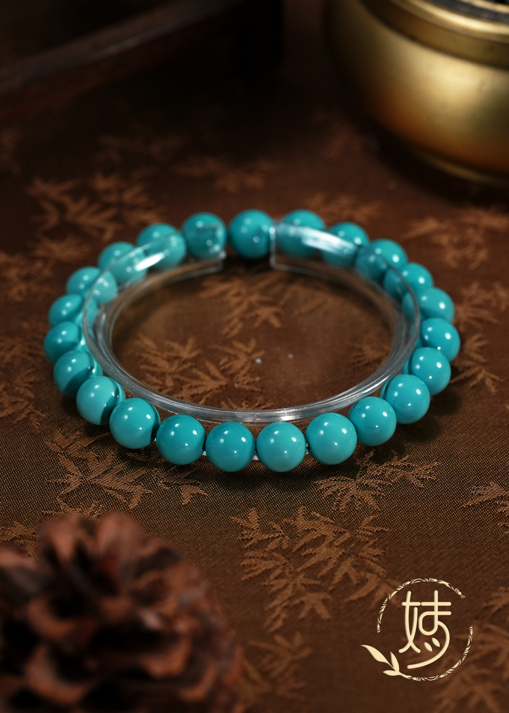 【婧婧精选】保险柜典藏级 · 原矿绿松圆珠手串8+ 多样性发