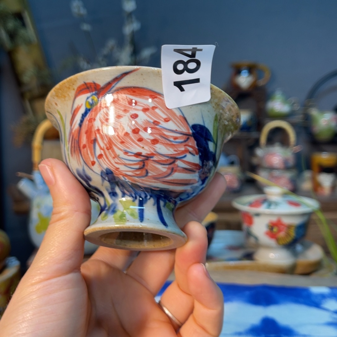 杯素浅陶瓷手工手绘 