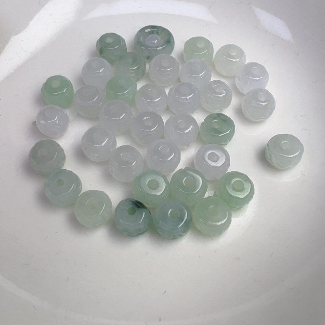 翡翠散珠六字箴言俩颗