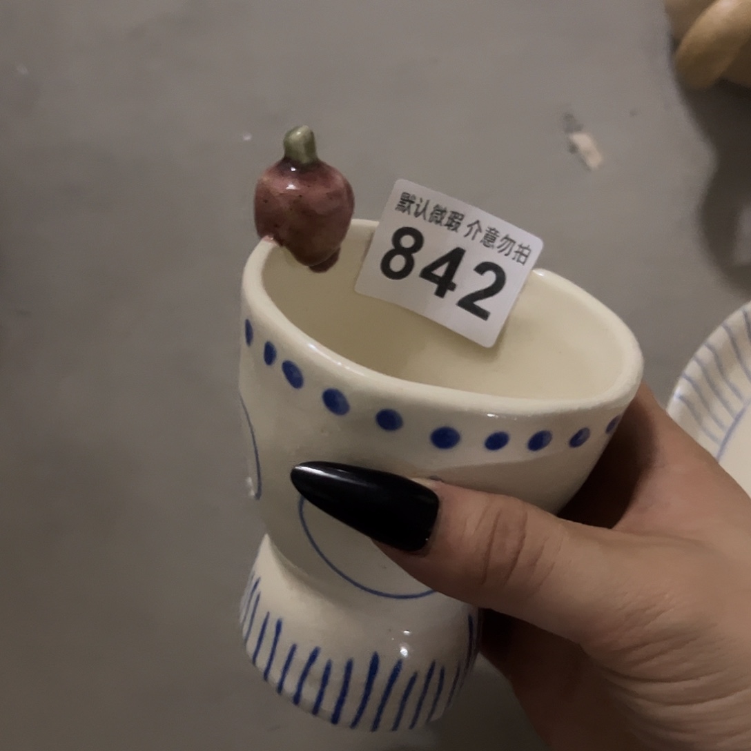 搪瓷微瑕苹果杯一个842