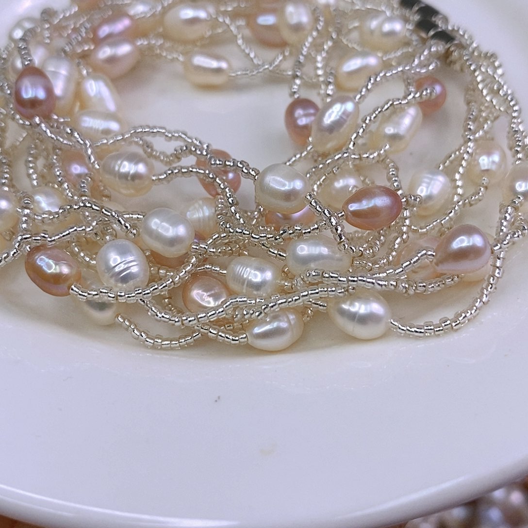 淡水珍珠手绳合金