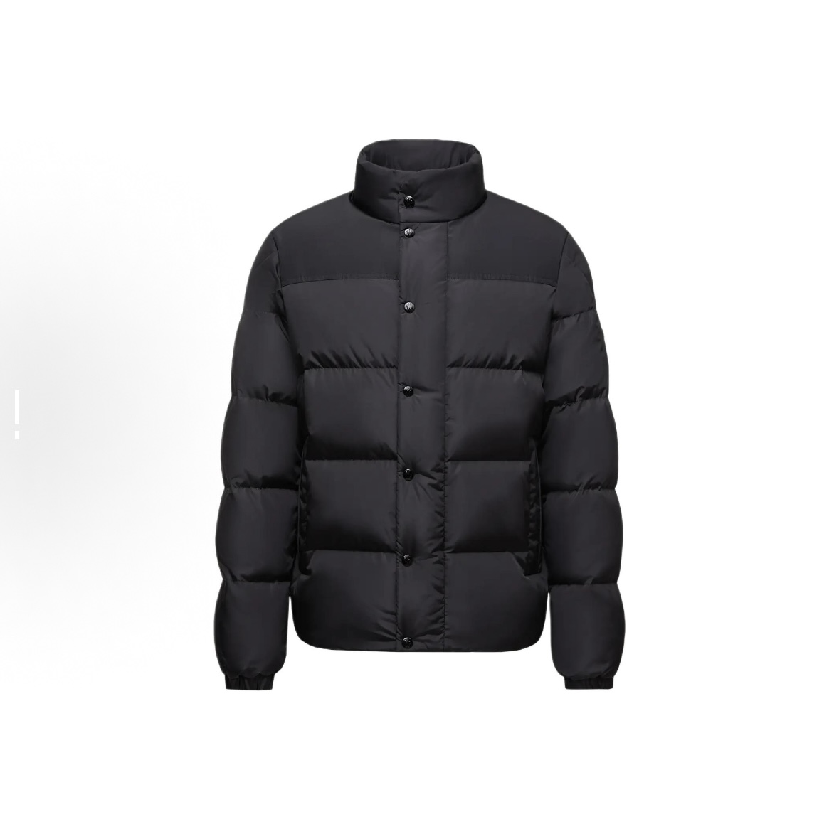 Moncler/盟可睐   点缀帆布细节短款长袖立领肯豆羽绒服 2541060