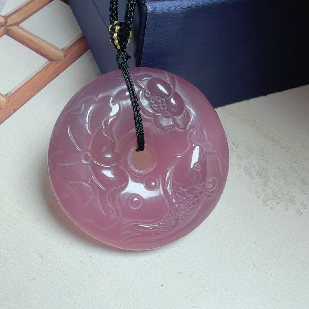 【蒂凡严选】883天然玉石精美紫罗兰连年有余吊坠（多样性发货发一）