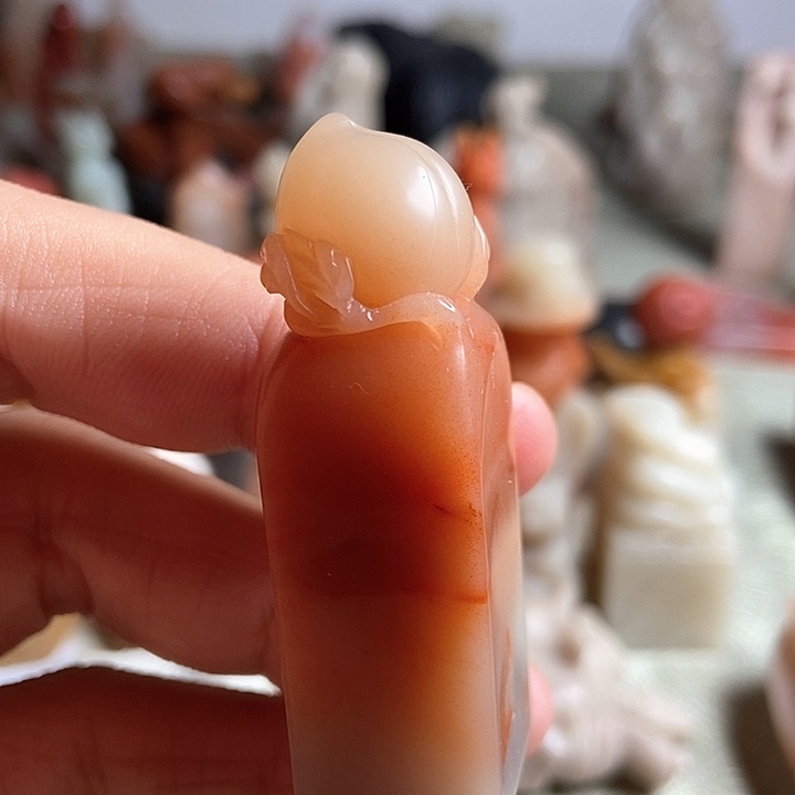 老挝石小白桃印章