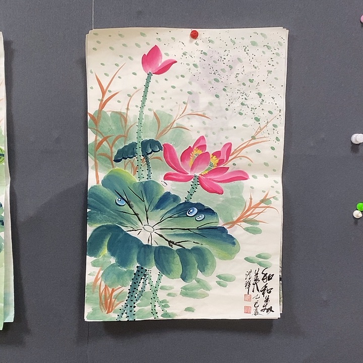 国画胡洪祥手绘作品45.68