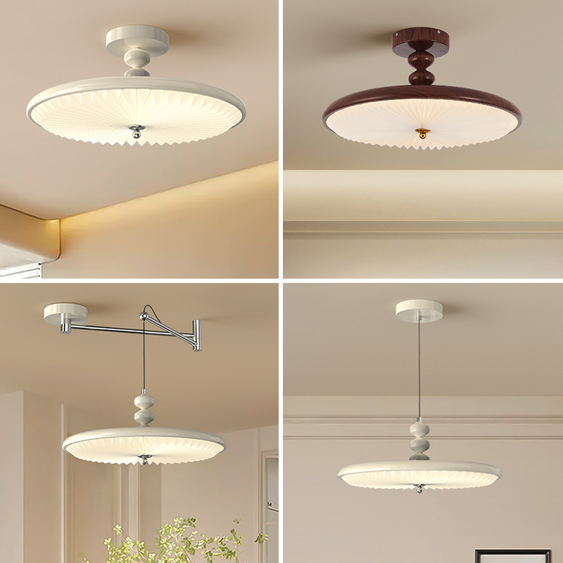 极简中古风侘寂风摇臂餐厅吊灯胡桃木色吧台创意新款全光谱吊灯