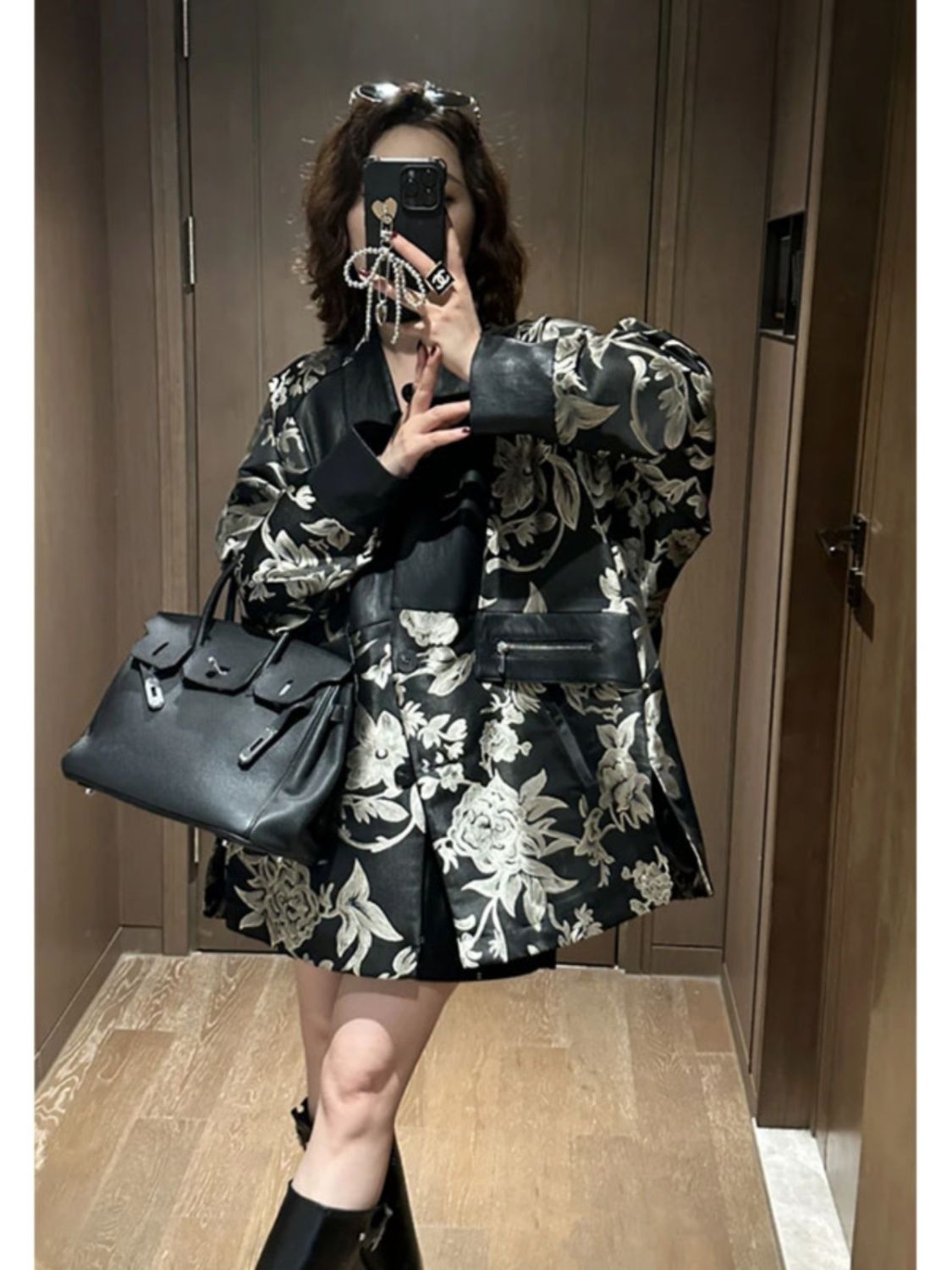 高档个性拼接夹克外套2025春气质新款爆款宽松时尚高级感气质时尚