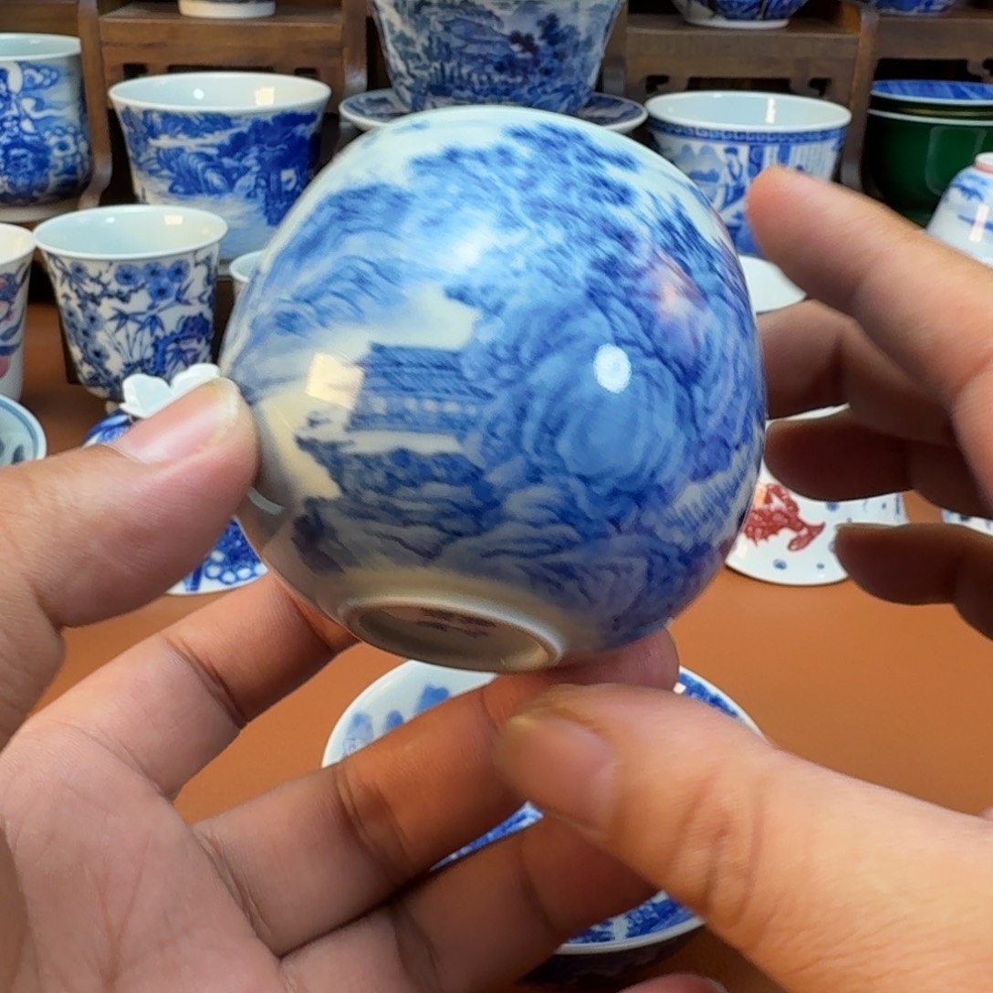 林***人杯子陶景德镇全手工手绘陶瓷