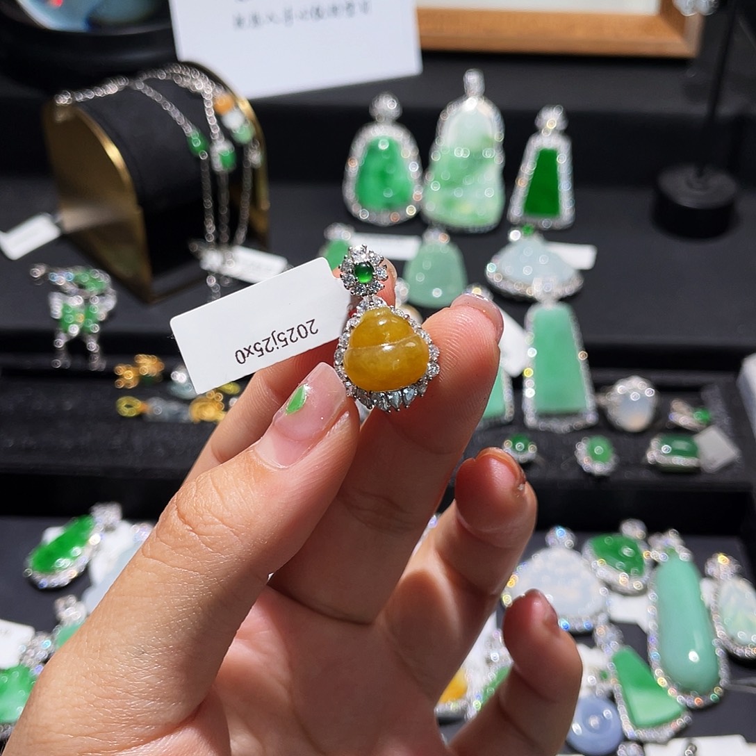 翡翠银S925镶嵌颈饰