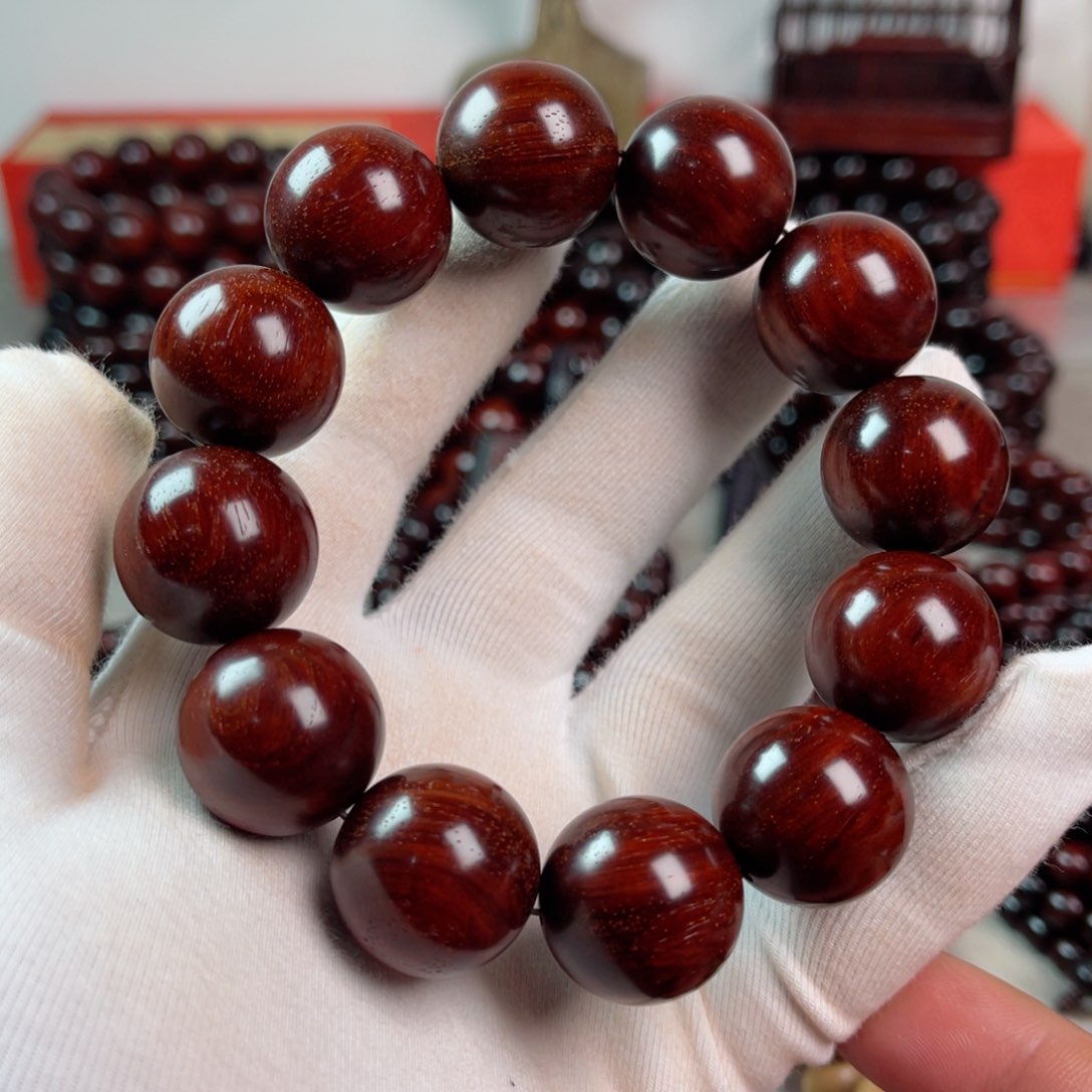 小叶紫檀手串/手链2.0高油密鱼鳞底