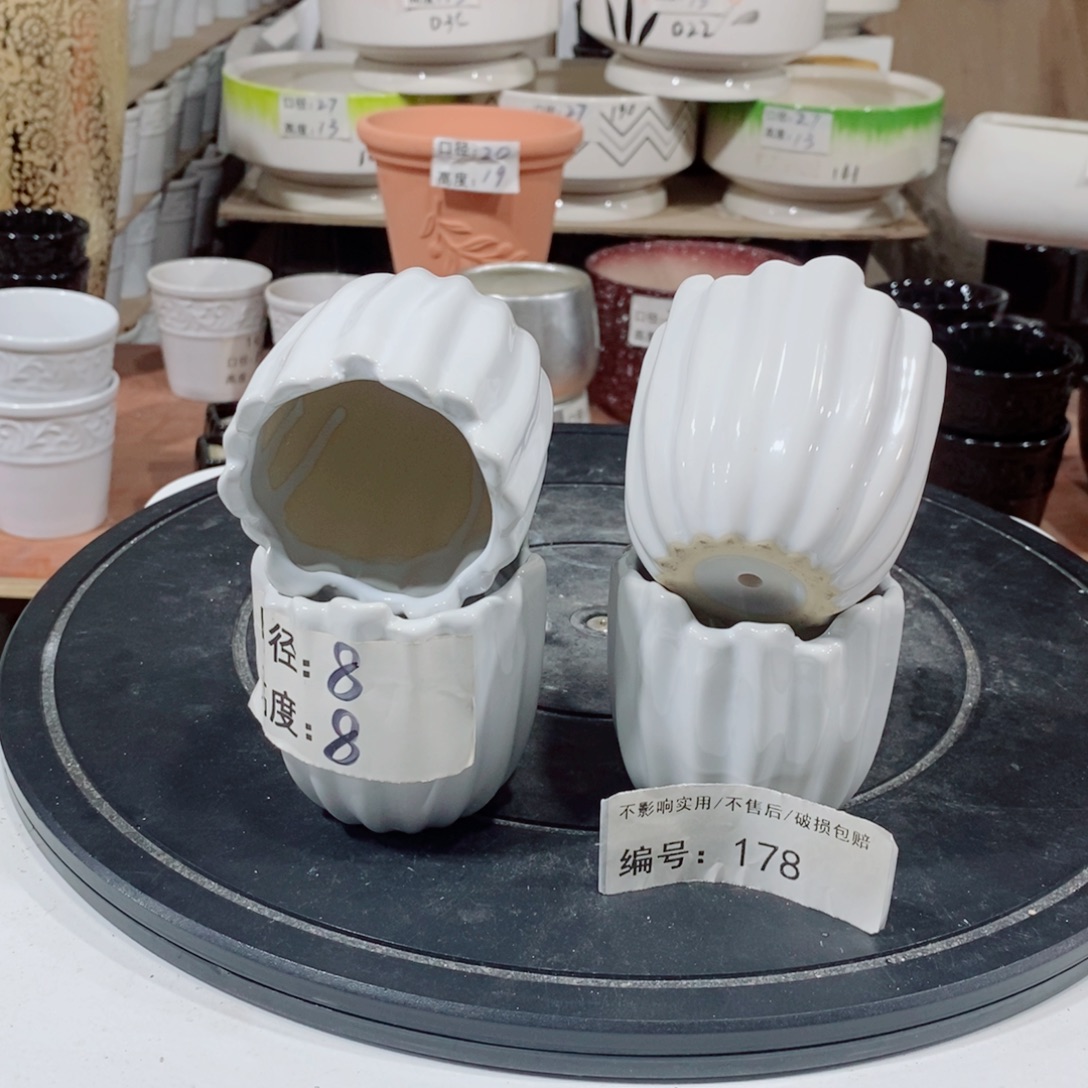 微瑕花盆-178-口8×8-4个