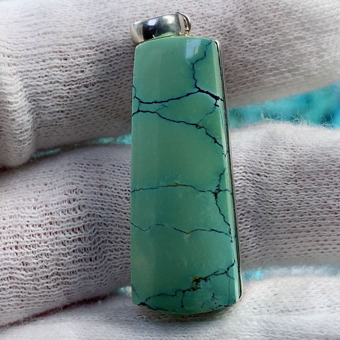 绿松石珠宝奇石银S925镶嵌