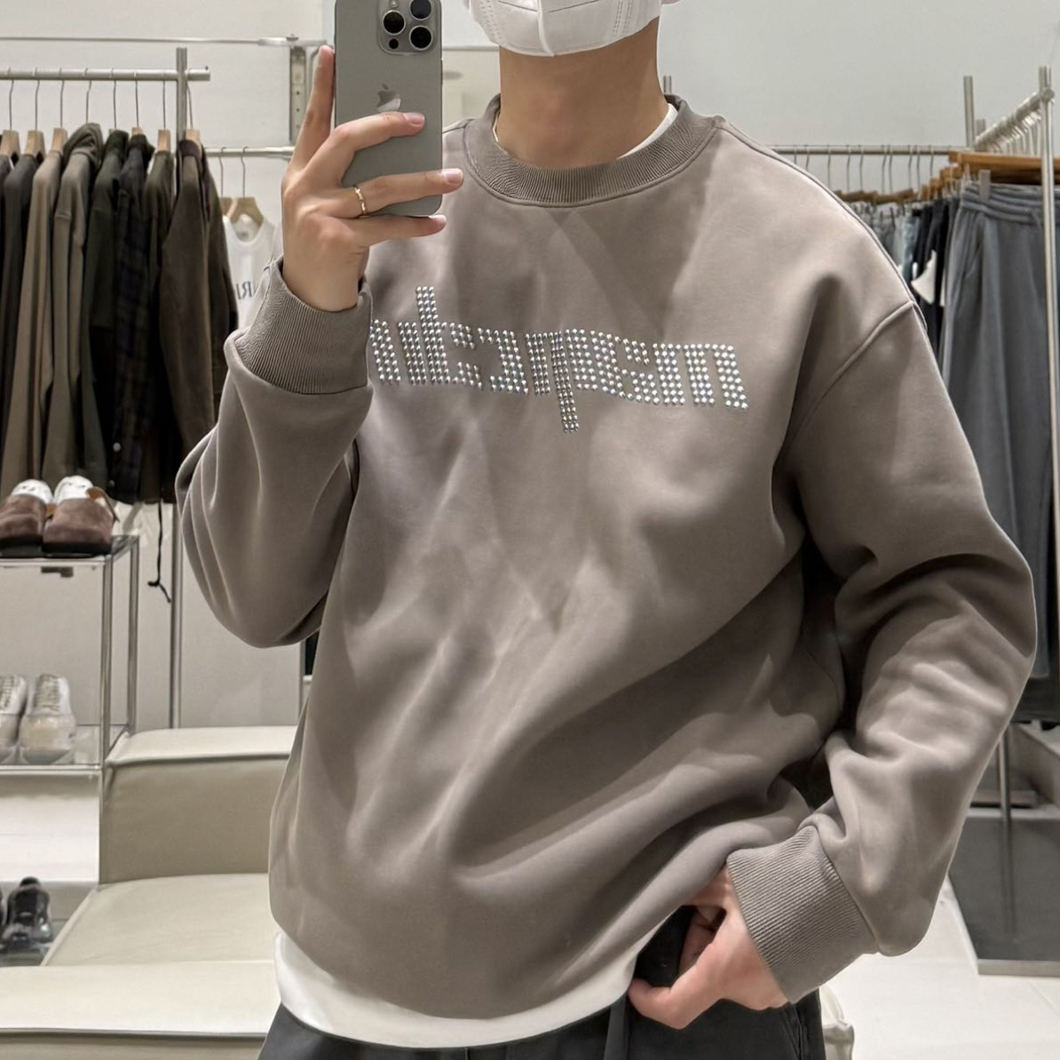 【小瑞服饰】 秋冬时尚百搭时尚微阔加绒圆领卫衣