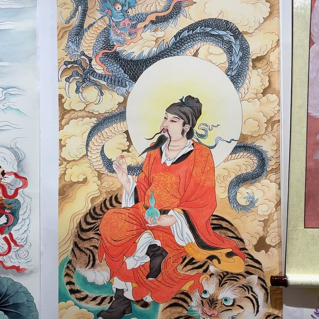 林***富国画药王爷一副作品