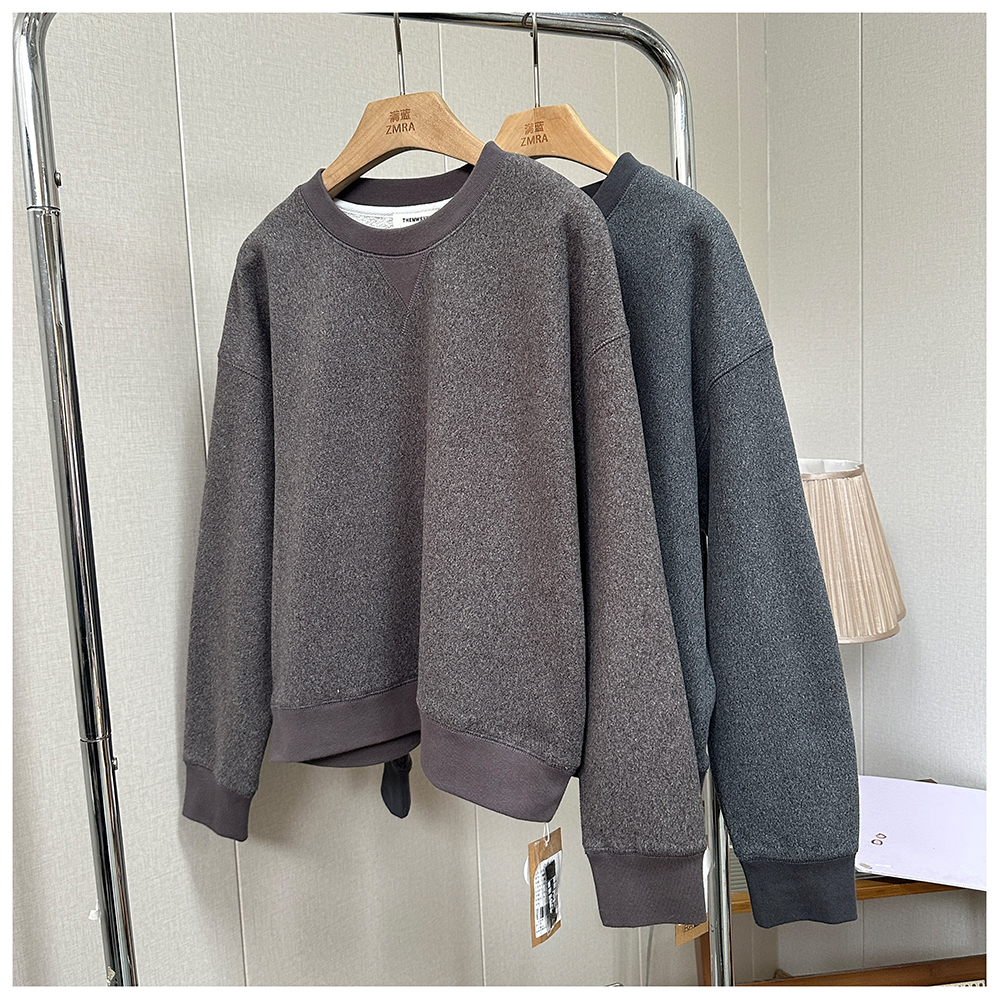 1W002春季新款休闲宽松长袖圆领卫衣