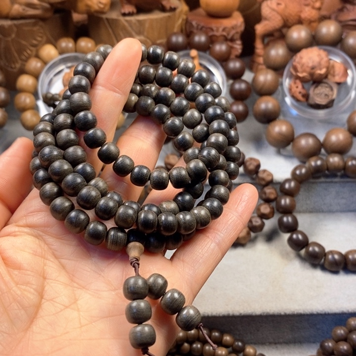 吕***手串/手链檀香木老山檀奶香味阴沉沉沉水7*8微瑕